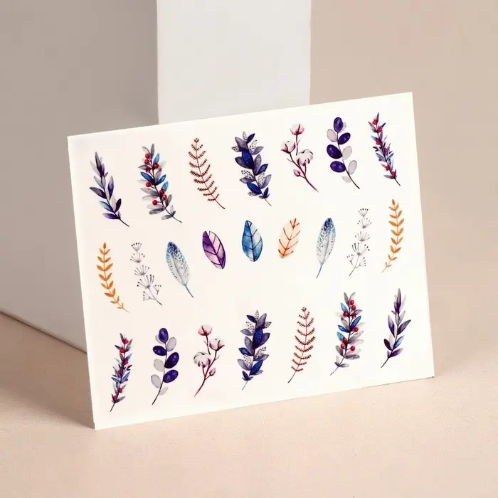 Слайдеры для ногтей &laquo;Веточки&raquo;, разноцветные