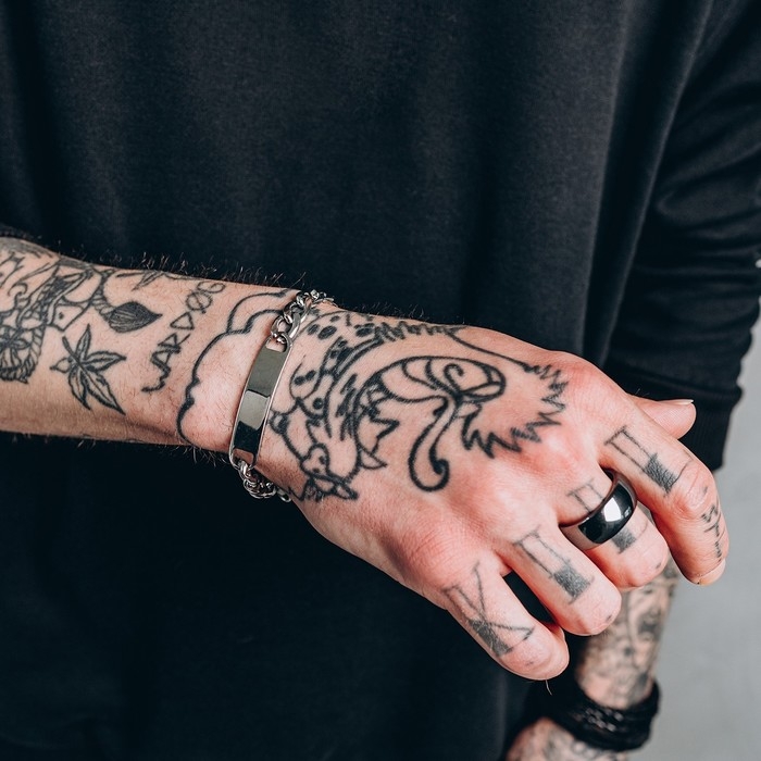 Браслет мужской &laquo;Брутал&raquo; цепь крупная, цвет серебро, 22 см