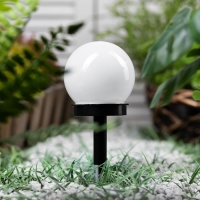 Садовый светильник на солнечной батарее &laquo;Малый шар&raquo;, 10&times;32&times;10 см, 1 LED, свечение тёплое белое