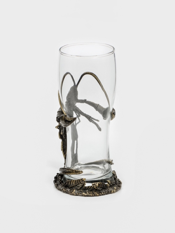 Бокал для пива "Рак",  9.2 х 18.5, мельхиор