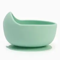 Тарелка детская на присоске и ложка, бирюзовый, Mum&Baby