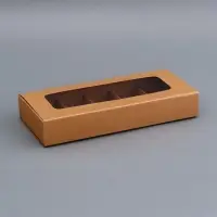 Коробка для 10 конфет, крафт, 9.8&times;22&times;3.5 см