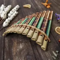 Сувенирный музыкальный инструмент "Флейта" 30х5х18 см МИКС