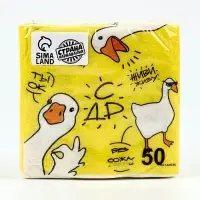 Салфетки бумажные однослойные &laquo;Гуси&raquo;, 24х24 см, 50 шт