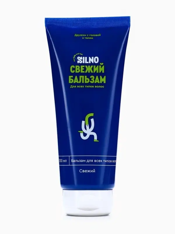 Бальзам для всех типов волос Silno Свежий, с экстрактом пиона и маслом гвоздики, 200 мл