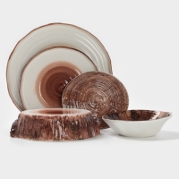 Тарелка глубокая Magistro "Wood" 23 см 23,5х6,3 см