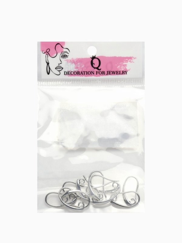 Швензы-крючки СМ-1111-1, (набор 5 пар), цвет серебро