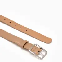 Ремень жен 05-01-02-01, Июнь2505, 3*0,3*110 см, без винта, пряж мат металл, 1 прокол, бежев   109031