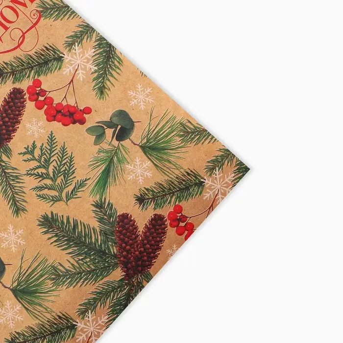 Бумага упаковочная крафтовая &laquo;Зимние истории&raquo;, 50&times;70 см