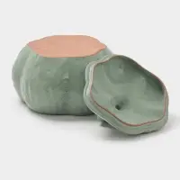 Горшок для запекания Борисовская керамика &laquo;Тыква&raquo;, 2.4 л, зелёный