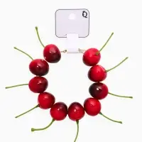 Браслет "Вишня СИЛИ", цвет красный в золоте