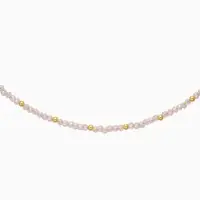 Чокер &laquo;Хрусталь&raquo; бусины, светло-розовый в золоте, 37 см + 5 см доп, цепочка