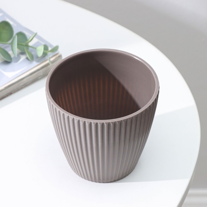 Кашпо для цветов &laquo;Рифф&raquo;, пластик, 450 мл, цвет МИКС