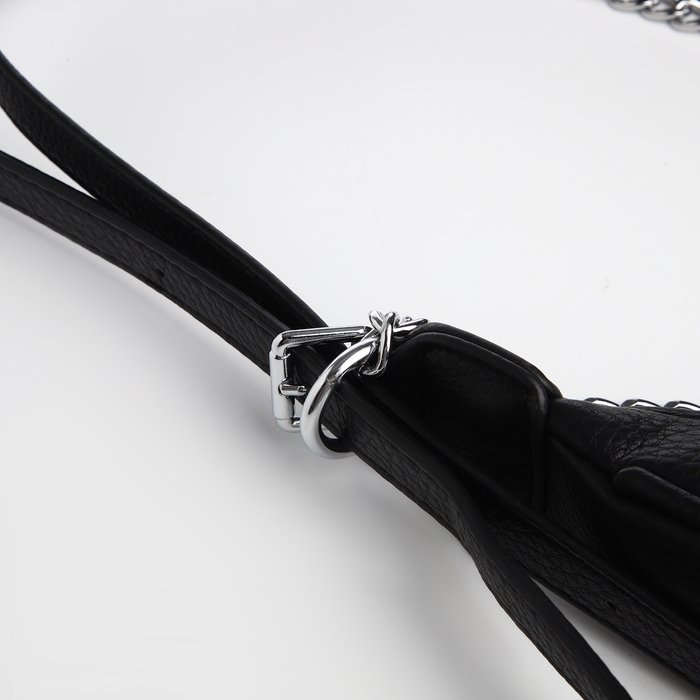 Сумка женская хобо на молнии TEXTURA, средний размер, цвет чёрный