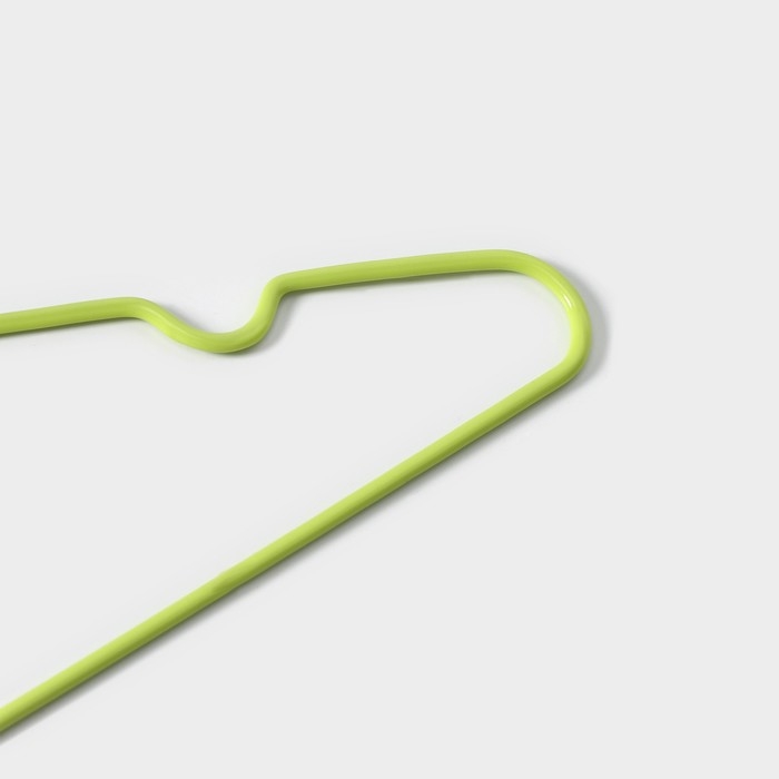 Плечики - вешалки для одежды Доляна, 10 шт, детские, антискользящие, 29,5&times;17 см, цвет зелёный