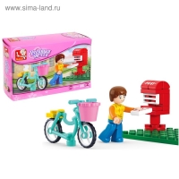 Конструктор &laquo;Розовая мечта: курьер на велосипеде&raquo;, 29 деталей