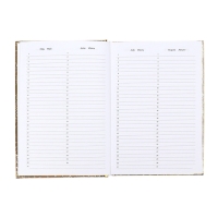 Ежедневник недатированный,ованный, A5, 136 листов, Attomex. Arkona, твердая обложка, бумвинил с поролоном, ляссе, блок 70%, золотой