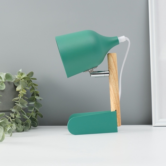 Лампа настольная "Престиж" 1х40Вт Е27 зеленый 13х12х24см