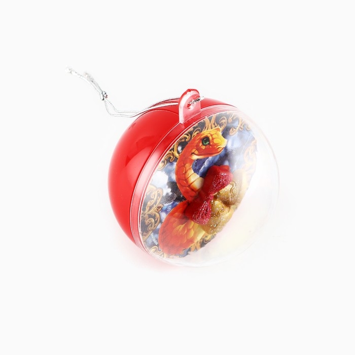 Новогодний шар ёлочный &laquo;Змейка&raquo;, на Новый год, d = 6 см