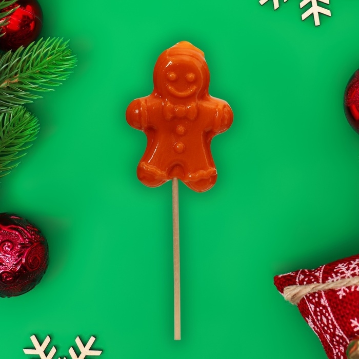 Новый год. Карамель леденцовая фигурная Sweet Ness "Пряничный человечек", 30 г