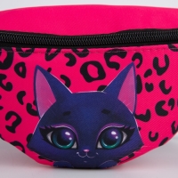 Сумка детская для девочки поясная &laquo;Котик&raquo; 20 см х 10 см х 6 см