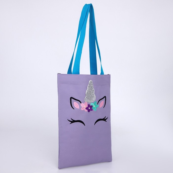 Шопер детский для девочки с допиками &laquo;Единорожик&raquo;, 32х23см