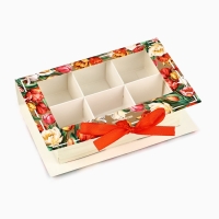 Коробка под 6 конфет с ячейками &laquo;Самой прекрасной&raquo; 14.5 х 9.5 х 3.5 см