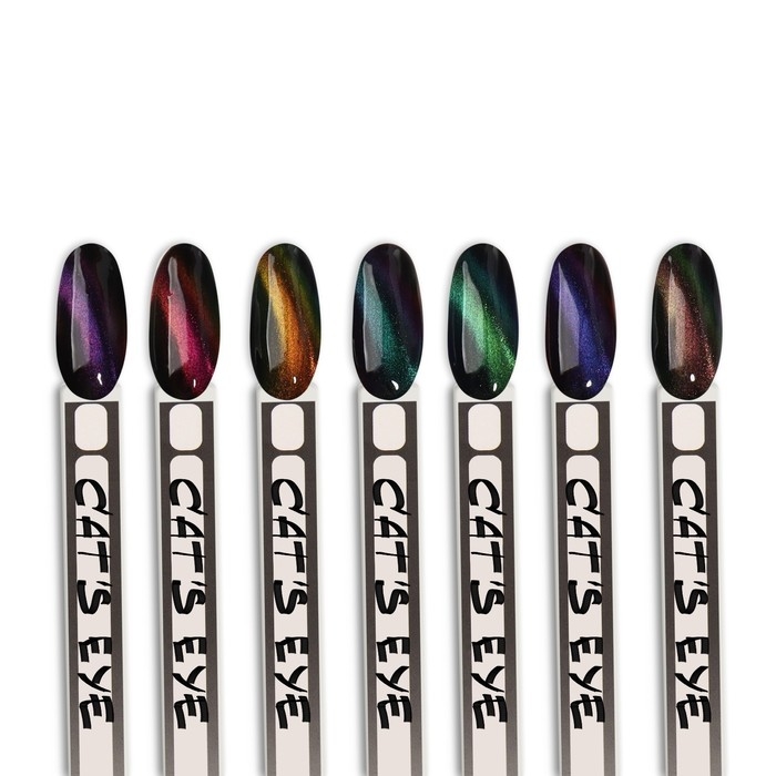 Гель-лак для ногтей, &laquo;CAT`S EYE&raquo;, 3-х фазный, 8мл, LED/UV, цвет хамелеон/серый/фиолетовый (01)