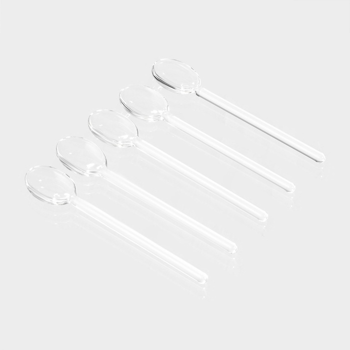 Ложка чайная стеклянная &laquo;Классика&raquo;, 15&times;2,7 см, цвет прозрачный