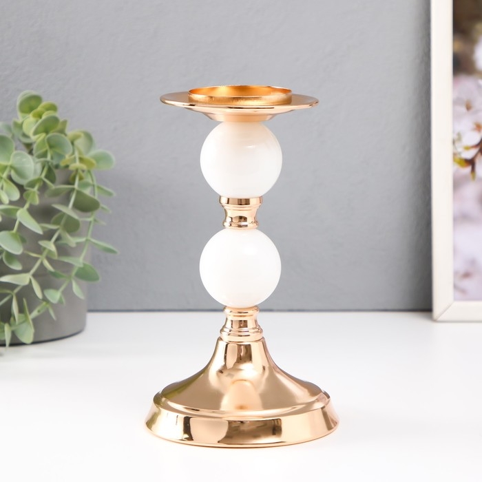 Подсвечник металл на 1 свечу d=5,8 см "Тулуза" 11,5х11,5х20 см