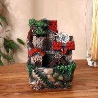 Фонтан "Дом на пригорке" 10х14х19 см (с подсветкой)