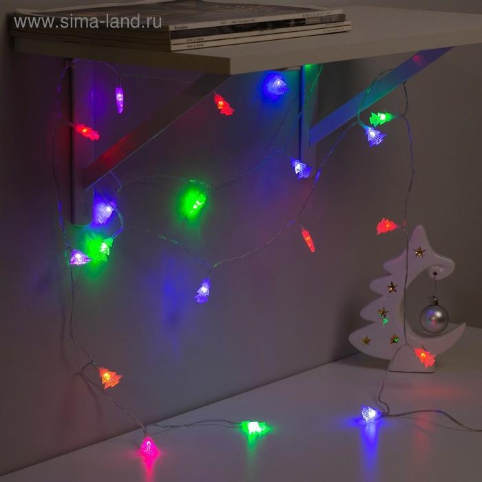 Гирлянда «Нить» 3 м с насадками «Ёлки», IP20, прозрачная нить, 20 LED, свечение мульти (RG/RB), мигание, USB Гирлянда «Нить» 3 м с насадками «Ёлки», IP20, прозрачная нить, 20 LED, свечение мульти (RG/RB), мигание, USB