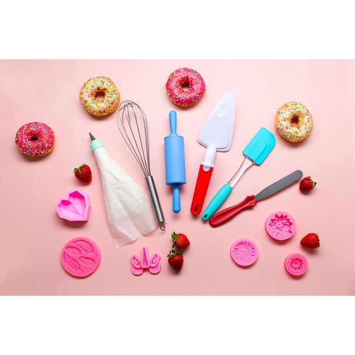 Скалка Доляна &laquo;Севилья&raquo;, 22&times;4 см, рабочая часть 10 см, цвет МИКС