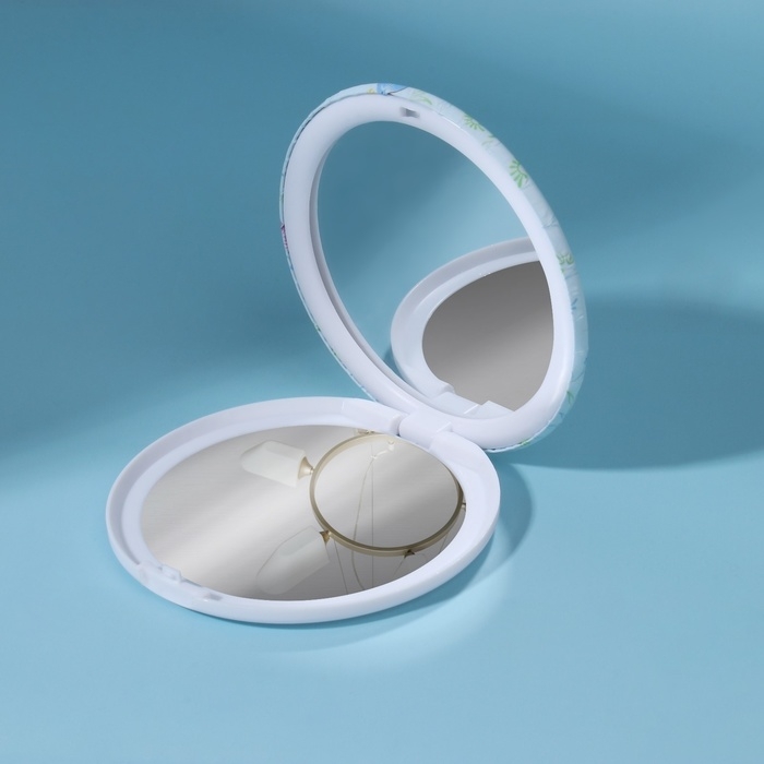 Зеркало складное &laquo;Надписи&raquo;, d = 7,5 см, рисунок МИКС