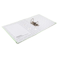 Папка-регистратор А4, 50 мм, Calligrata, ПВХ, тиснение "лен", металлическая окантовка, карман на корешок, собранная, фисташковая, микс