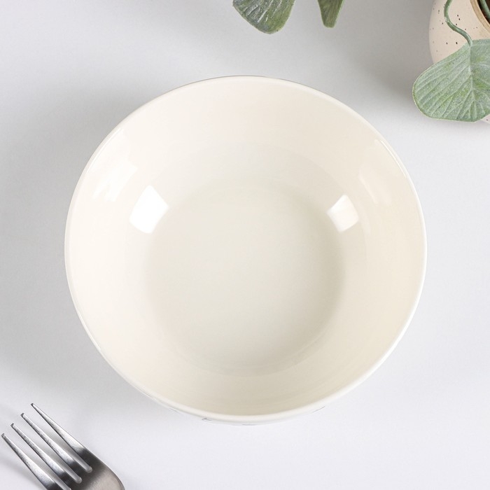 Салатник Доляна &laquo;Весенний вечер&raquo;, 600 мл, d=15,5 см, цвет белый