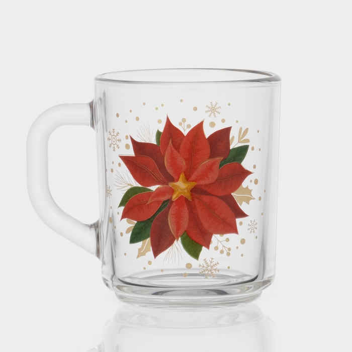 Кружка стеклянная чайная &laquo;Новогодние символы&raquo;, 200 мл, МИКС