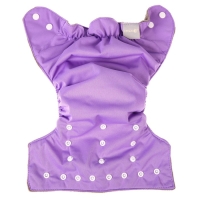 Многоразовый подгузник, 3-15 кг, угольно-бамбуковая ткань, цвет фиолетовый, Крошка Я