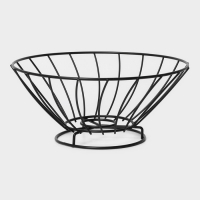 Фруктовница Доляна, 24,5&times;24,5&times;11 см, цвет чёрный