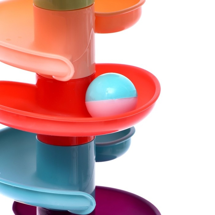 Развивающая пирамидка &laquo;Попади в корзину&raquo;, 8 элементов, цвет розовый