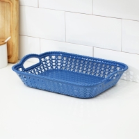 Поднос пластиковый прямоугольный Доляна &laquo;Плетение&raquo;, 32&times;23&times;5 см, цвет МИКС