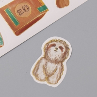 Фотоальбом 25 листов (наклейки+кольца) "Жизнерадостный пёс" 19х27х3 см