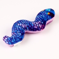 Магнит новогодний мягкий &laquo;Змея&raquo;, синяя