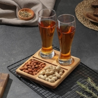 Блюдо для подачи Adelica, 20&times;18&times;1,8 см, пропитано маслом, берёза