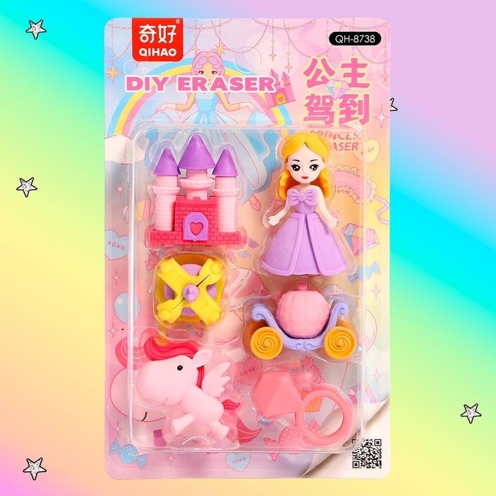 Игровой набор ластиков &laquo;Принцесса&raquo;, 6 шт.