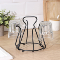 Подставка для стаканов Доляна, 20&times;20&times;18 см, цвет чёрный