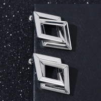 Серьги металл &laquo;Геометрия&raquo; симбиоз, цвет серебро