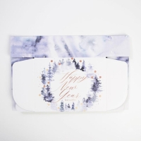 Коробка подарочная новогодняя складная Happy New Year, 30,7 х 22 х 9,5 см, Новый год