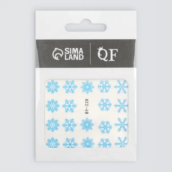 Слайдеры для ногтей &laquo;Снежинки&raquo;, голубые