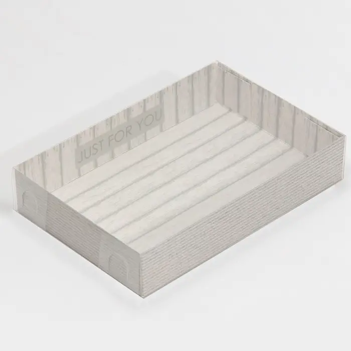 Кондитерская упаковка, коробка для макарун с PVC крышкой, &laquo;Дерево&raquo;, 18 х 12 х 3.5 см